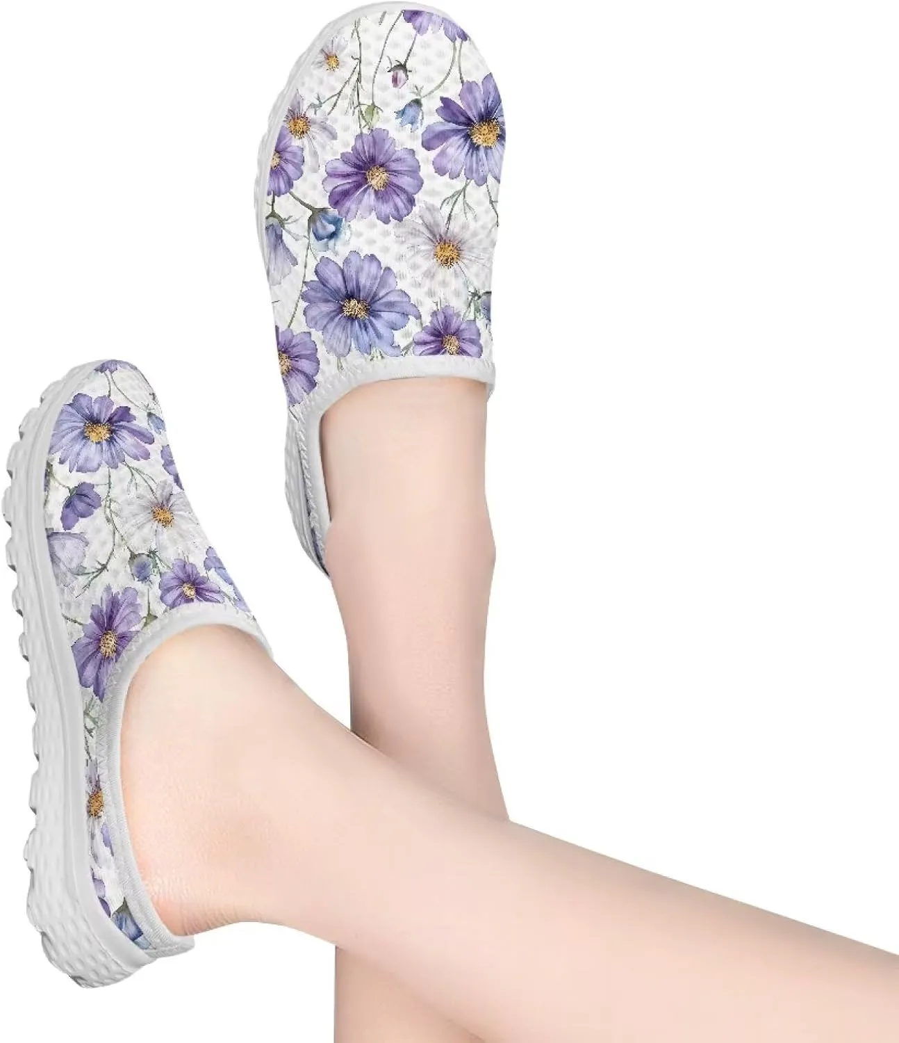 Half-Shoe Slippers Casual Sports Shoes Slip-On Walking Mules with Indoor Outdoor Anti-Skid Sole for Women