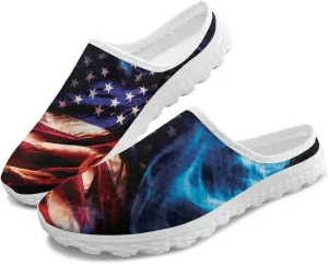Half-Shoe Slippers Casual Sports Shoes Slip-On Walking Mules with Indoor Outdoor Anti-Skid Sole for Women