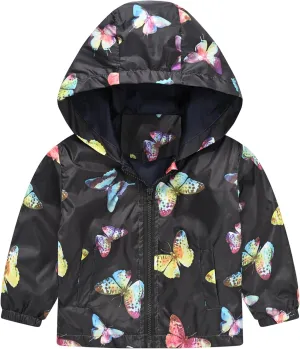 Happy Cherry Toddler Baby Casual Cartoon Prints Windbreaker Hoodie Coat Lightweight Casual Jacket 1-5T