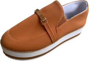 Hbeylia Platform Wedge Loafers for Women Fashion Round Toe Chunky Bottom High Heels Walking Play Sneakers Slip On Breathable Walking Muffin Shoes for Outdoor Travel