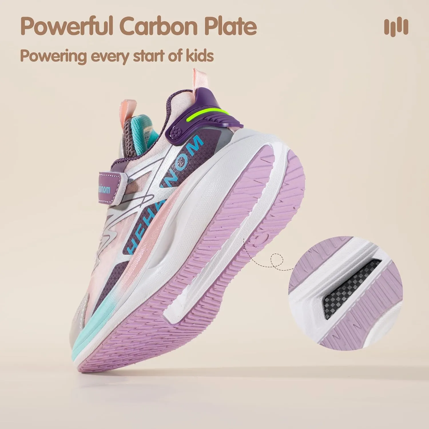 Hehainom Kids Shoes Boys Girls Sneskers Carbon Plated Athletic Running Shoes Toddler Little Big Kid Tennis Shoes