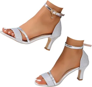 High Heels for Women Heels Shoes Stiletto Sandals Open Toe Dressy Sexy Sandals Stilettos Round with Ankle Strap