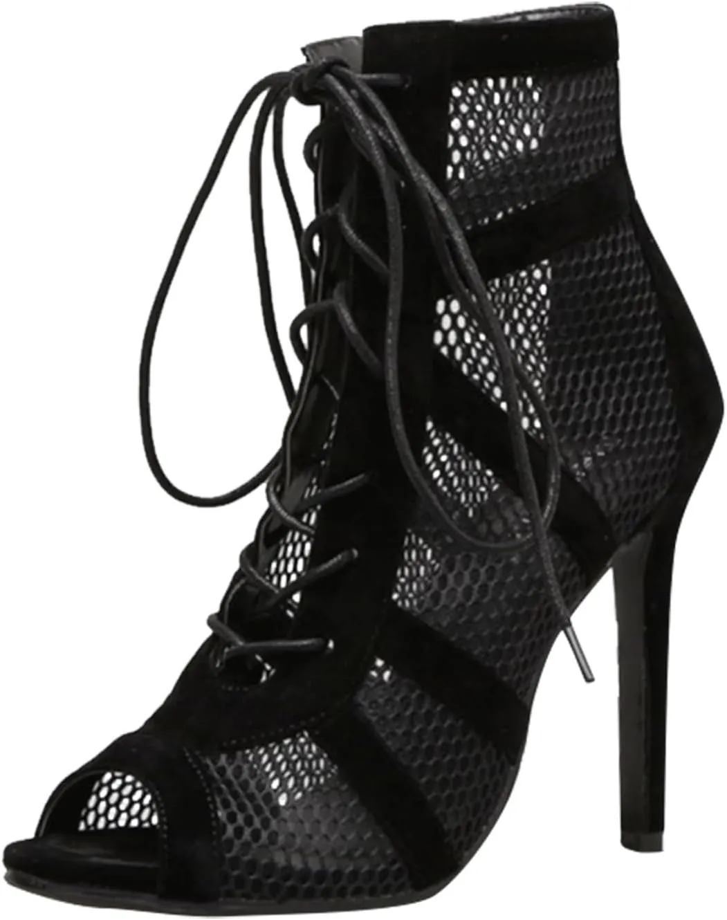 High Heels for Women Strappy Heels Classic Dress Sandals Open Toe Summer Booties Breathable Mesh Sandals