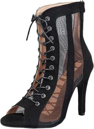 High Heels for Women Strappy Heels Classic Dress Sandals Open Toe Summer Booties Breathable Mesh Sandals