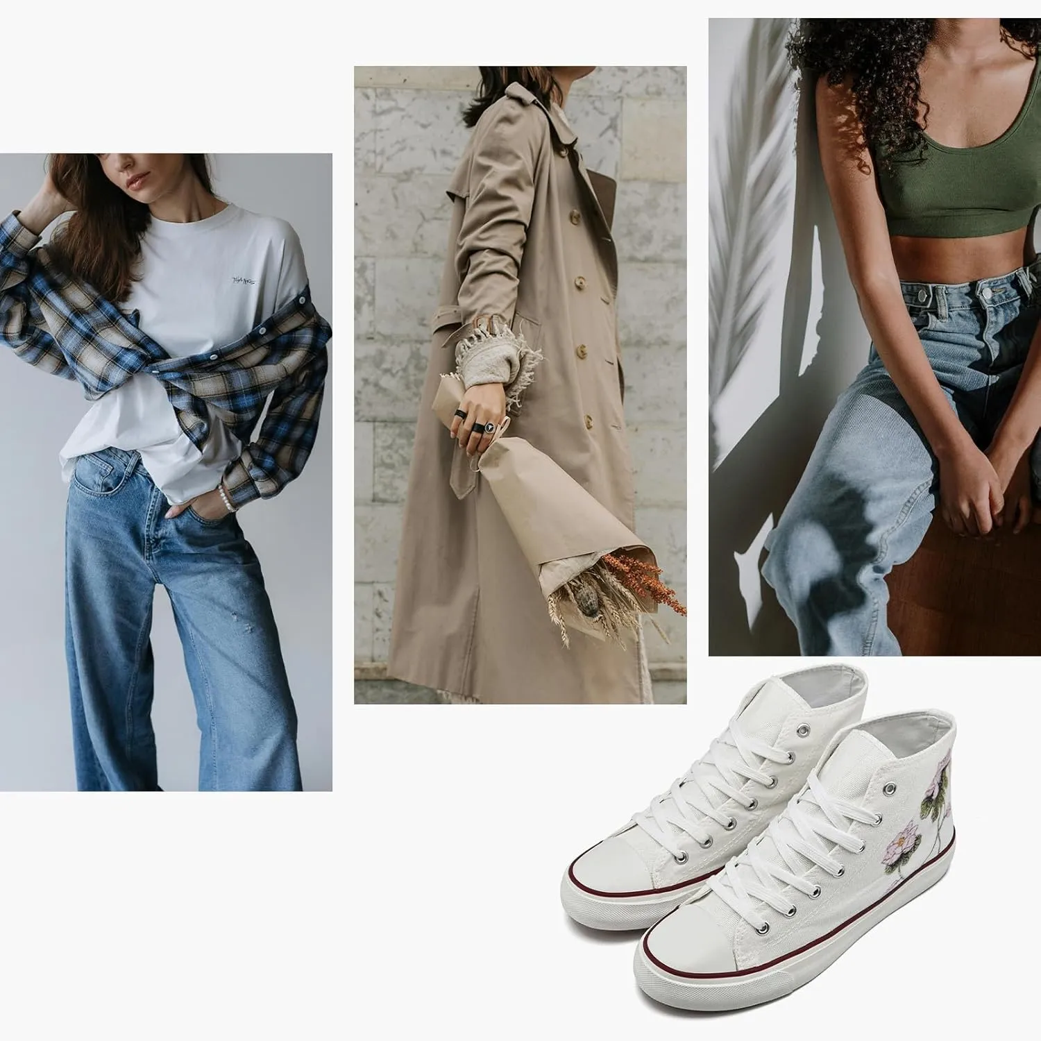 High Top Canvas Sneakers for Women Men Classic Lace Up Canvas Shoes Unisex Casual Tennis Comfortable Fashion Walking Shoes