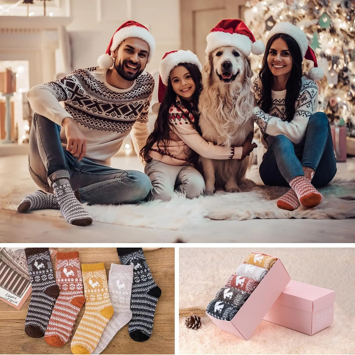 ICEIVY 5 Pack Women's Thick Soft Warm Fuzzy Socks - Winter Wool Fluffy Cozy Socks for Home, Sleep & Gifts