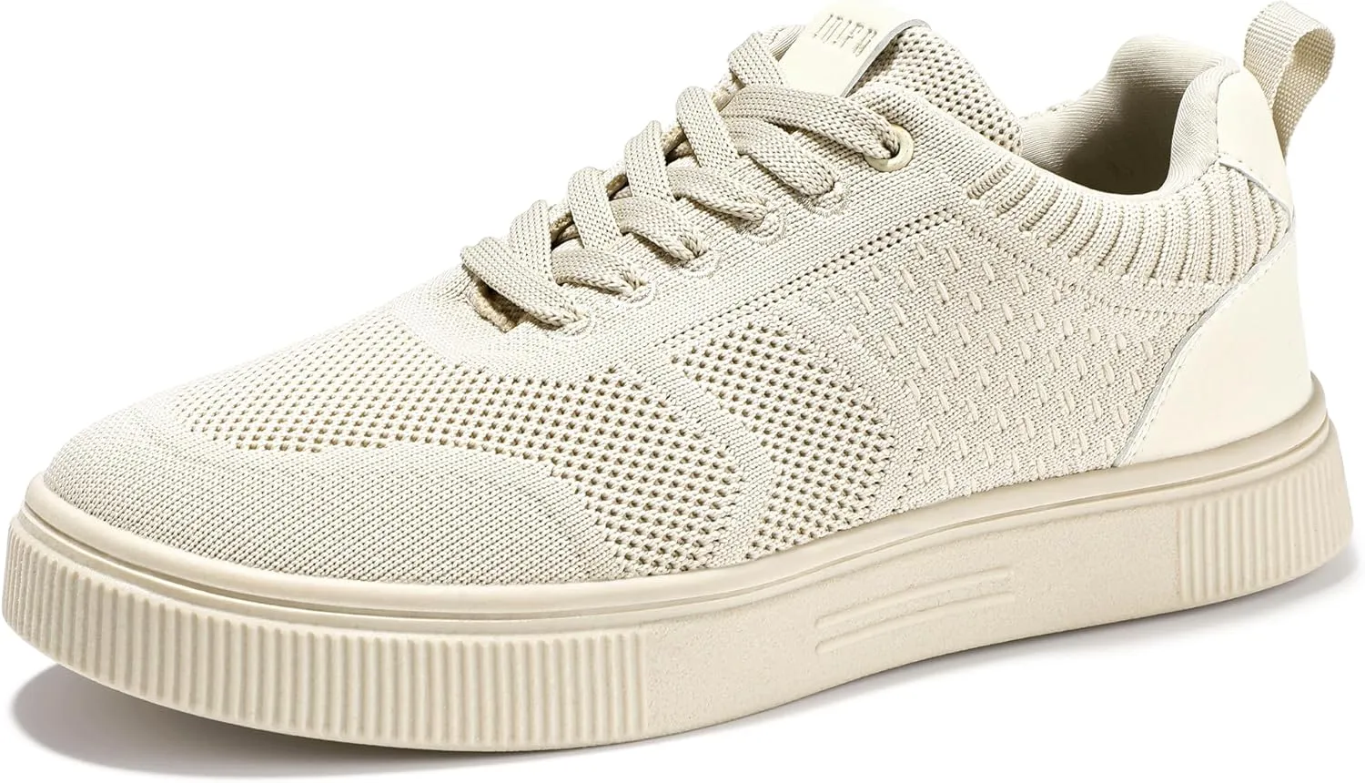 IDIFU Women's Fashion Sneakers Knit Lace Up Mesh Sneakers Ladies Casual Comfortable Dressy Trendy Tennis Shoes Spring Business Walking Work Office Travel Low Top Slide Slip On Flat Sneakers Shoes
