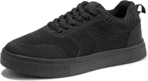 IDIFU Women's Fashion Sneakers Knit Lace Up Mesh Sneakers Ladies Casual Comfortable Dressy Trendy Tennis Shoes Spring Business Walking Work Office Travel Low Top Slide Slip On Flat Sneakers Shoes