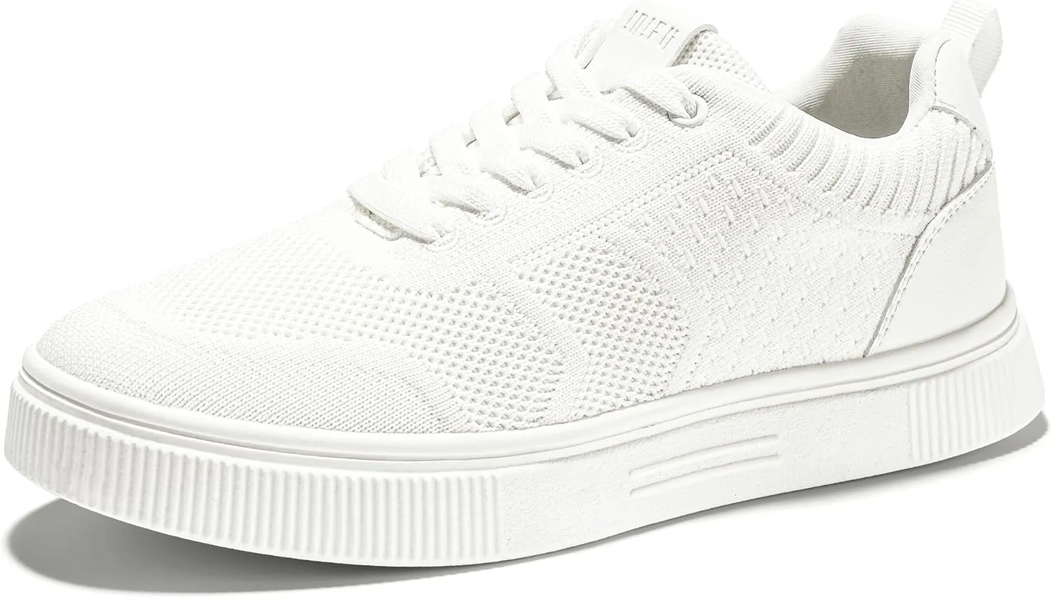 IDIFU Women's Fashion Sneakers Knit Lace Up Mesh Sneakers Ladies Casual Comfortable Dressy Trendy Tennis Shoes Spring Business Walking Work Office Travel Low Top Slide Slip On Flat Sneakers Shoes