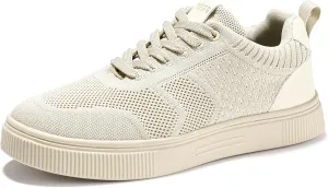IDIFU Women's Fashion Sneakers Knit Lace Up Mesh Sneakers Ladies Casual Comfortable Dressy Trendy Tennis Shoes Spring Business Walking Work Office Travel Low Top Slide Slip On Flat Sneakers Shoes