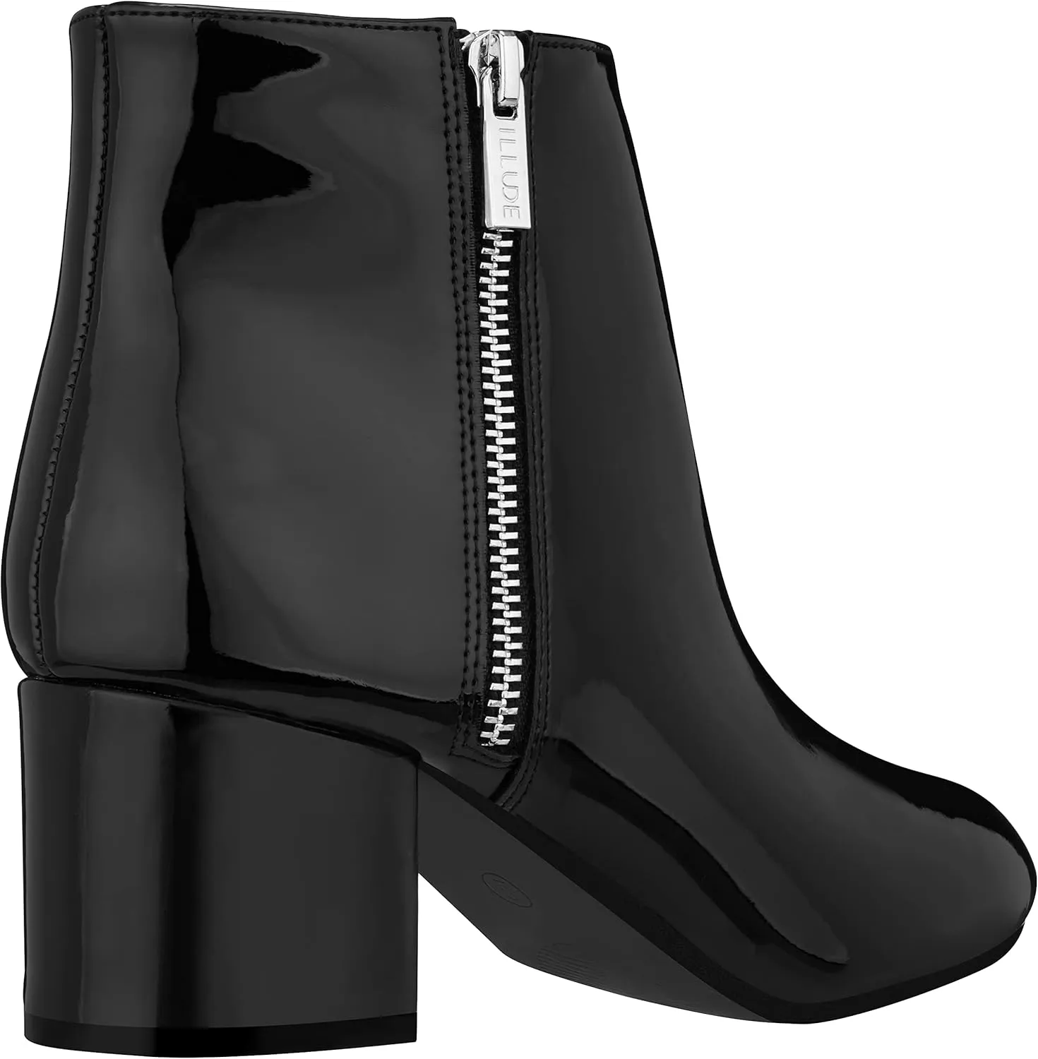 ILLUDE Women's Low Heel Ankle Boot - Casual Zip Up Bootie - Comfortable Everyday Round Toe Bootie - Chaya