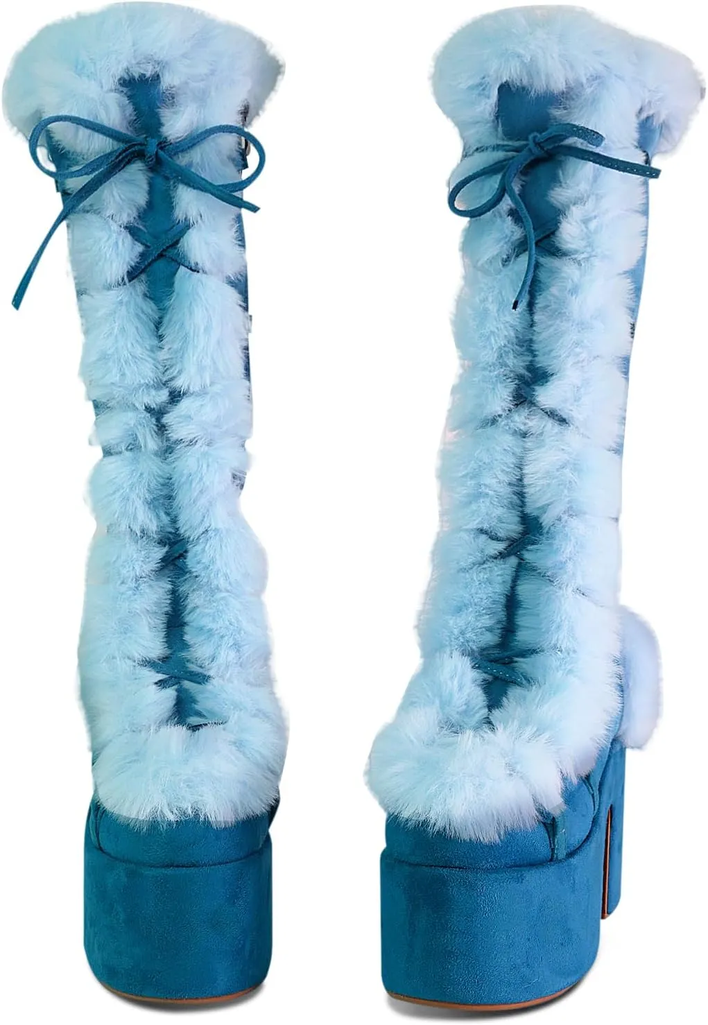 IMPREMEY Knee High Boots For Women， With Side Zipper Punk Gothic Thick-Soled Platform Boots…