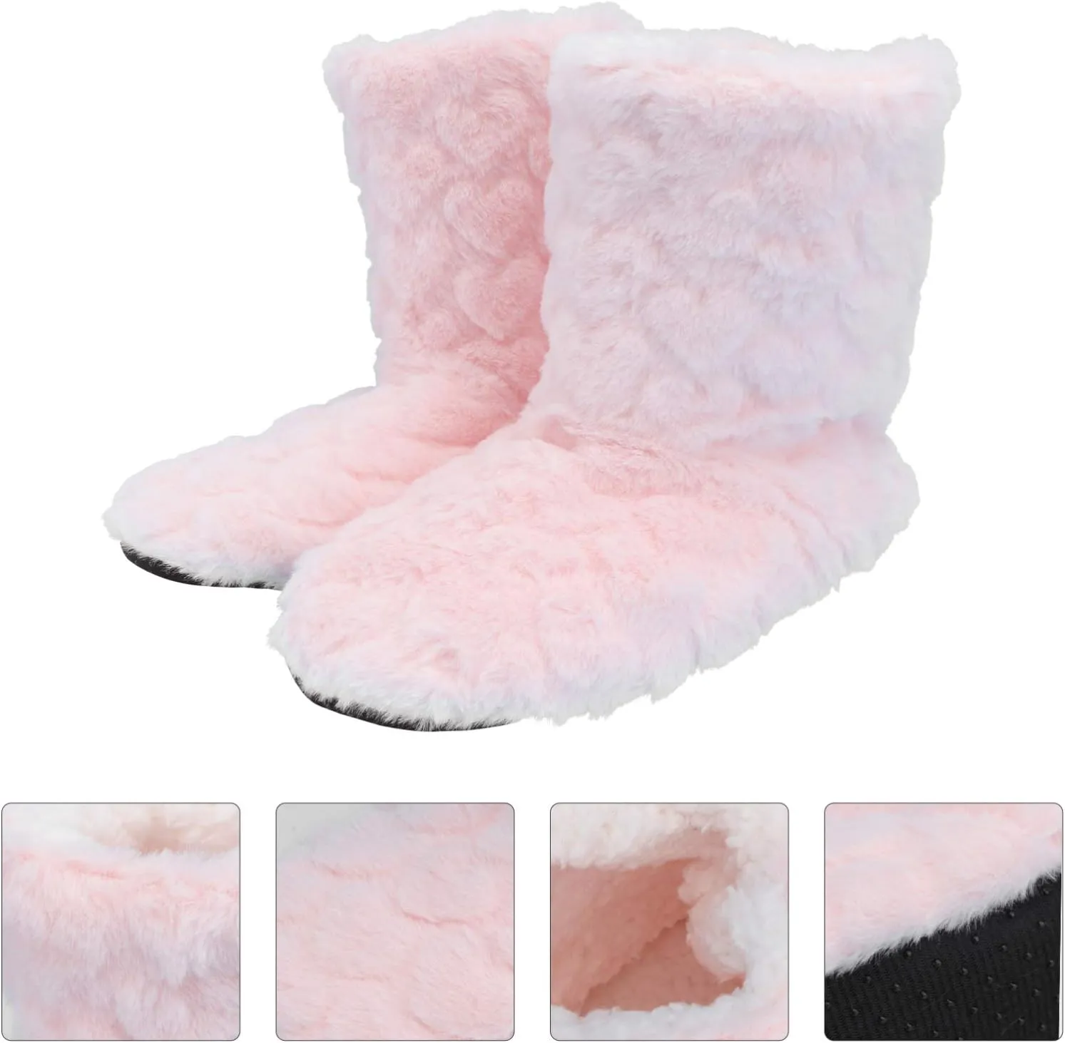 Indoor Warm Floor Footwear Thickened High Tube Floor Boots Furry House Anti- slip Slippers For Lady Women