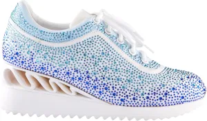 Jackpot Glitz Fashion Athletic Sneaker On A Spring Look Wedge