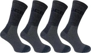 JCB - Outdoor Advantage Socks - Hiking - 4 Pack - Grey - UK 6-11 EUR 39-46
