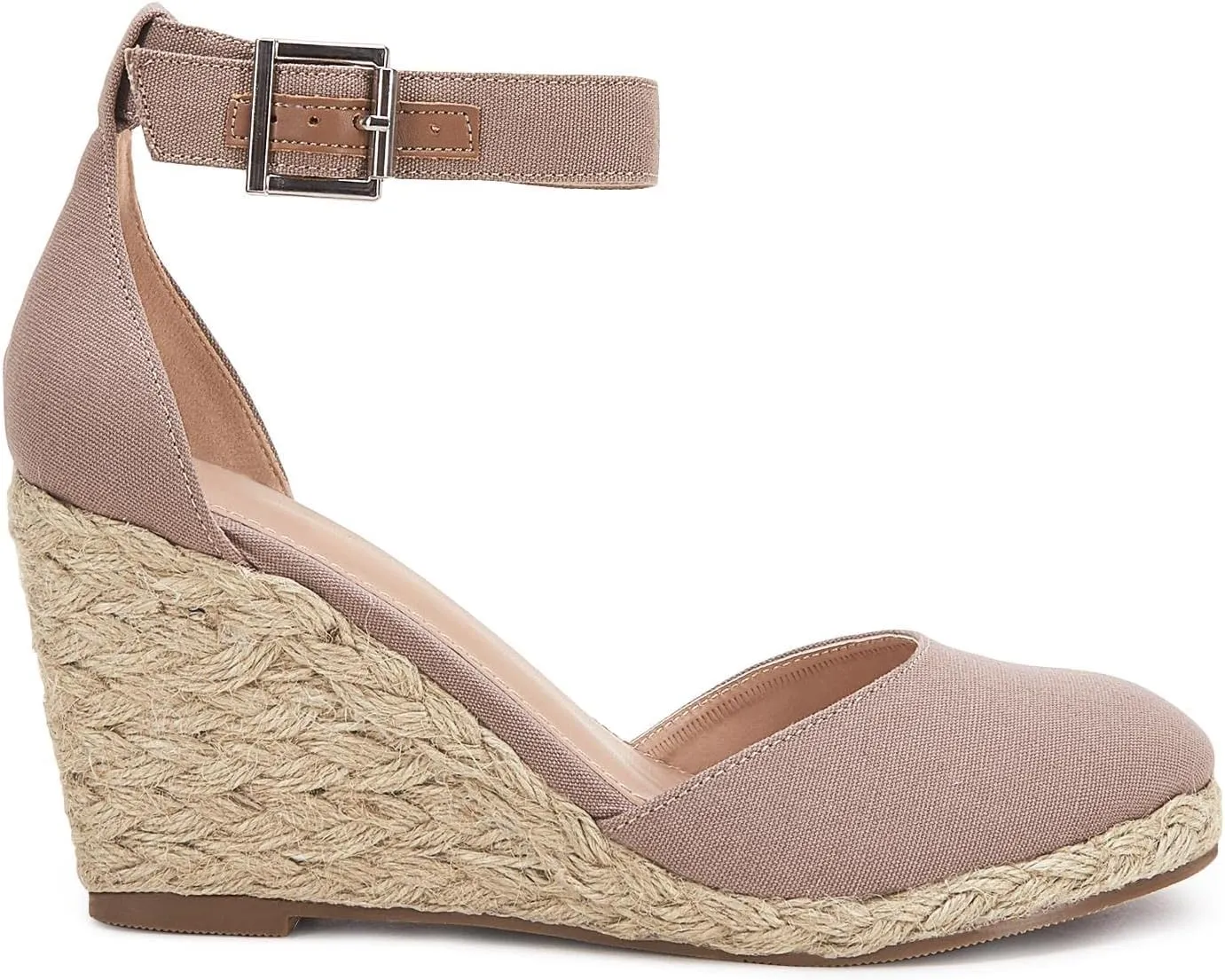 JeimPoey Womens Wedges Espadrilles Sandals Closed Toe Platform Ankle Strap Beach Sandals