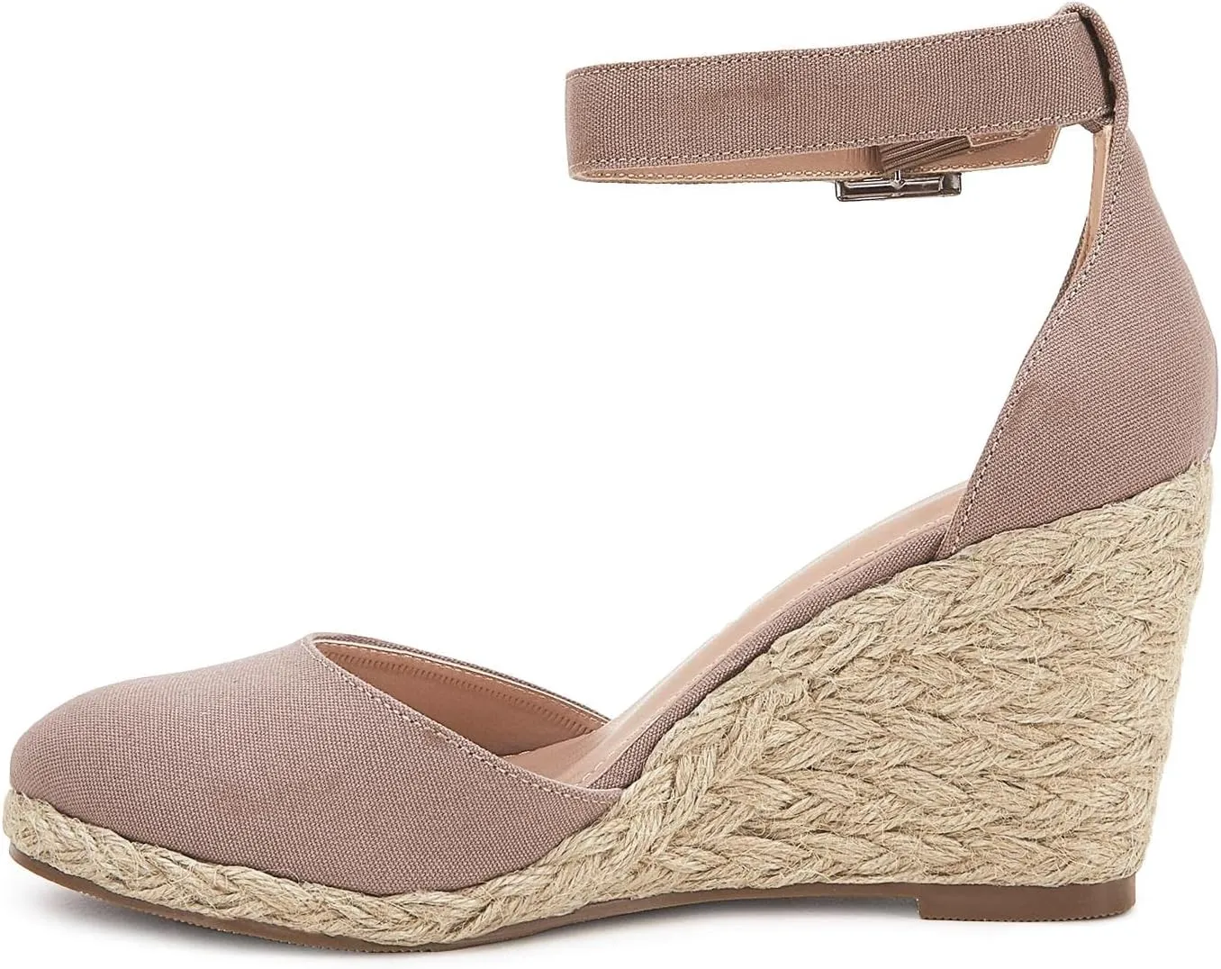 JeimPoey Womens Wedges Espadrilles Sandals Closed Toe Platform Ankle Strap Beach Sandals