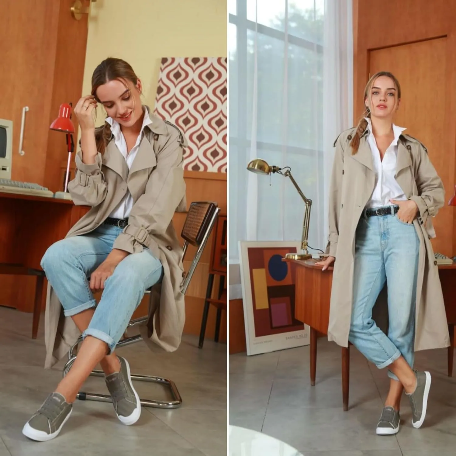JENN ARDOR Slip-on Canvas Fashion Sneakers for Womens Comfortable Casual Walking Flats Elastic Stylish Cute Lightweight Shoes