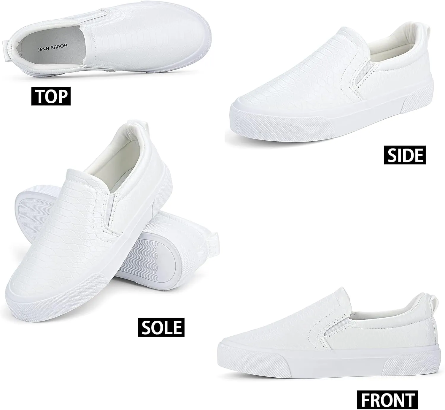 JENN ARDOR Slip On Sneakers Women Comfortable Walking Slip On Shoes Women Memory Foam Womens Fashion Loafers for Women Casual Shoes for Women Flats