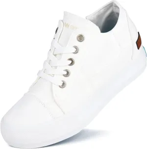 JENN ARDOR Wedge Sneakers for Women Fashion Canvas Shoes Casual Platform Hidden Heel Womens Slip On Sneaker Non Slip Side Zipper