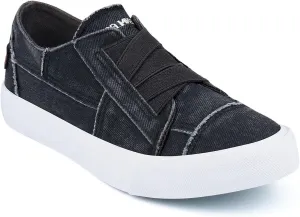 JENN ARDOR Womens Fashion Slip on Sneakers Walking Shoes for Women No Lace Flats Low Top Canvas Shoes Trendy Comfort Casual Tennis Shoes for Women
