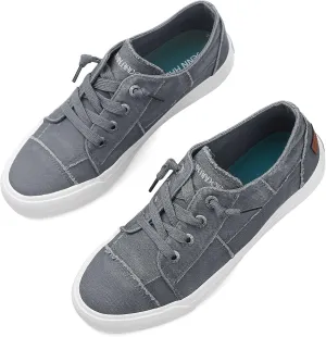 JENN ARDOR Womens Slip On Sneakers Low Tops Canvas Shoes for Women Casual Tennis Shoes Play Sneakers Fashion Shoes