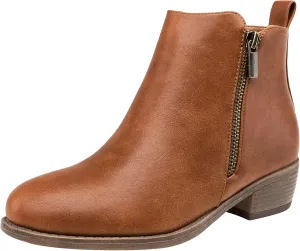 Jeossy Women's Ankle Boots, Classic Low Heeled Short Booties, Casual Comfortable Boots