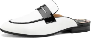 JITAI Mens Mules Velvet Slippers Slip-On Loafers for Men Casual Open Backless Sandals