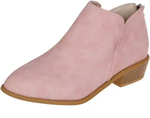 JITUUE Ankle Booties for Women,Women's Casual Dress Low Heeled Booties. V Cut Fashion Thick Heel Design Shoes