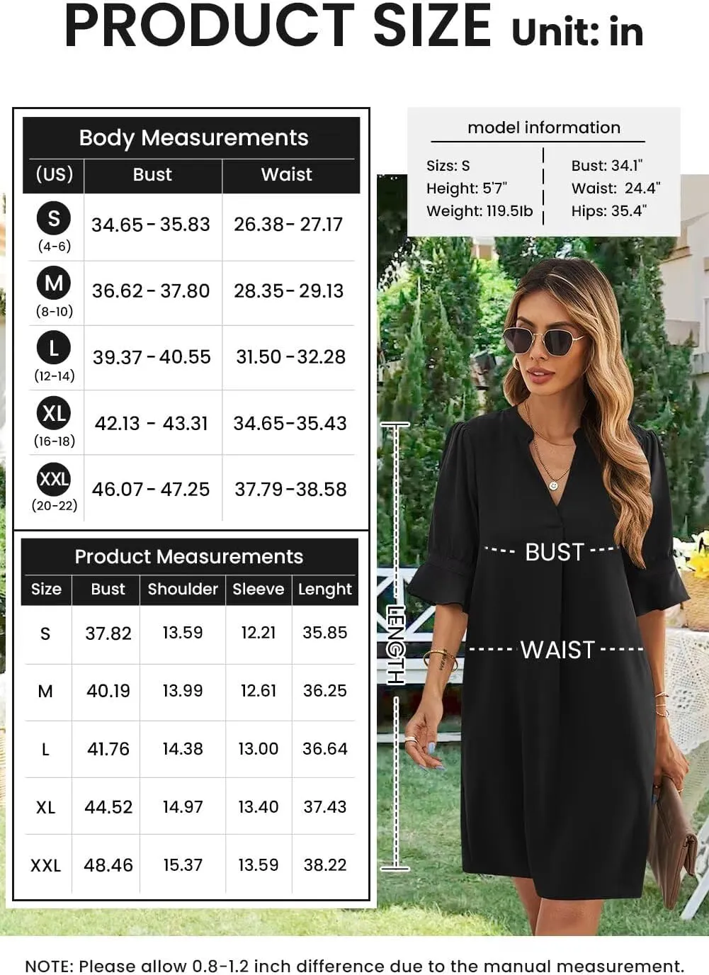 JOCAFIYE Womens Casual Dresses Short Sleeve V-Neck Dress Summer Dresses for Women 2025