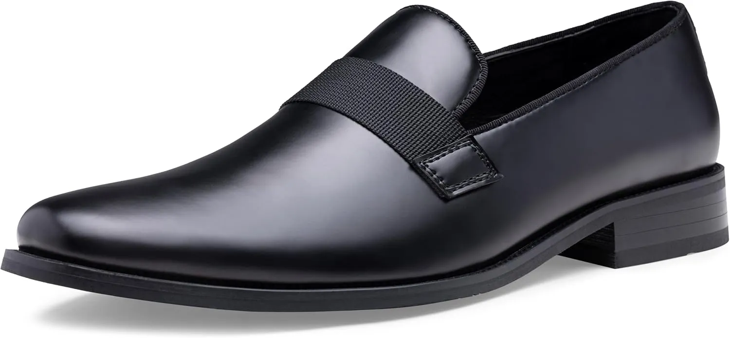 Jousen Men's Tuxedo Shoes Black Dress Shoes for Men Business Formal Mens Loafers Slip On
