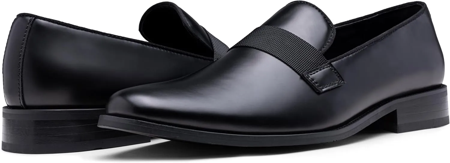 Jousen Men's Tuxedo Shoes Black Dress Shoes for Men Business Formal Mens Loafers Slip On