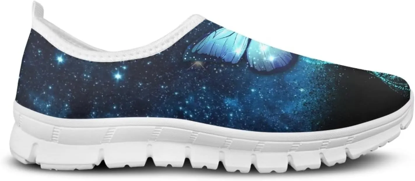 JoyLamoria Sport Shoes Walking Sneakers with Owl Art Design Fashion Women Sneakers Outdoor Art Travel Shoes