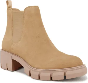 Juliet Holy Womens Lug Sole Platform Ankle Booties Chelsea Slip on Chunky Block Heel Leather Combat Boots