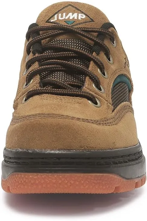 JUMP Unisex Odie Walking Shoes Round-Toe Lace-Up Sneakers Genuine Leather Casual Shoes