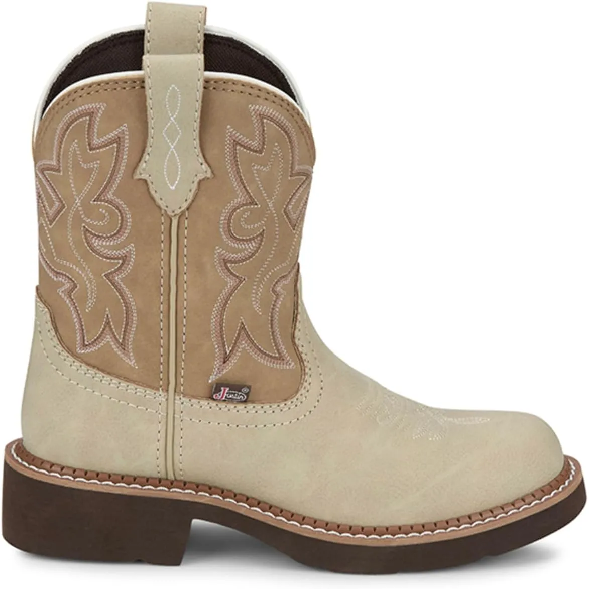 Justin Gypsy Kay 8” Cowboy Boots for Women - Premium Full-Grain Leather Women’s Cowgirl Boots with Removable Orthotic Footbed, Slip-Resistant Rubber Outsole