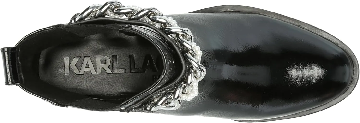 KARL LAGERFELD womens Lug Bottom Pierson Mid Shaft Boot