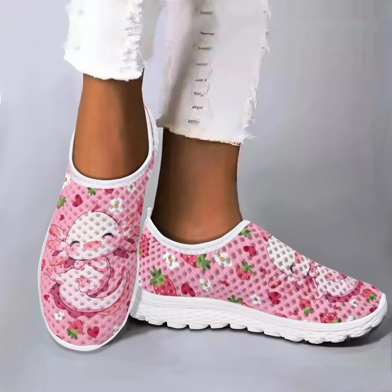 KEIAHUAN Running Shoes Womens Lightweight Athletic Running Shoes Breathable Casual Mesh Flats Sneakers