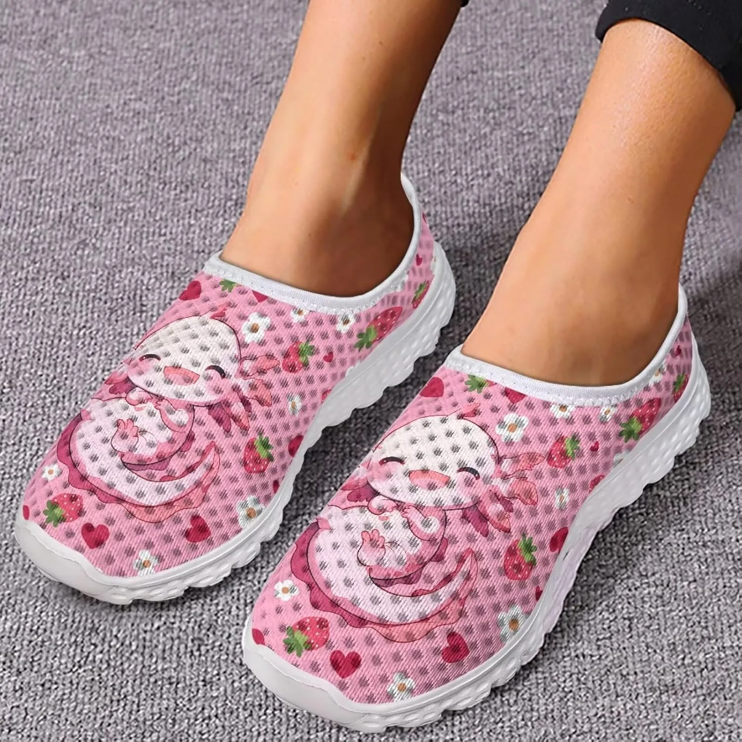 KEIAHUAN Running Shoes Womens Lightweight Athletic Running Shoes Breathable Casual Mesh Flats Sneakers