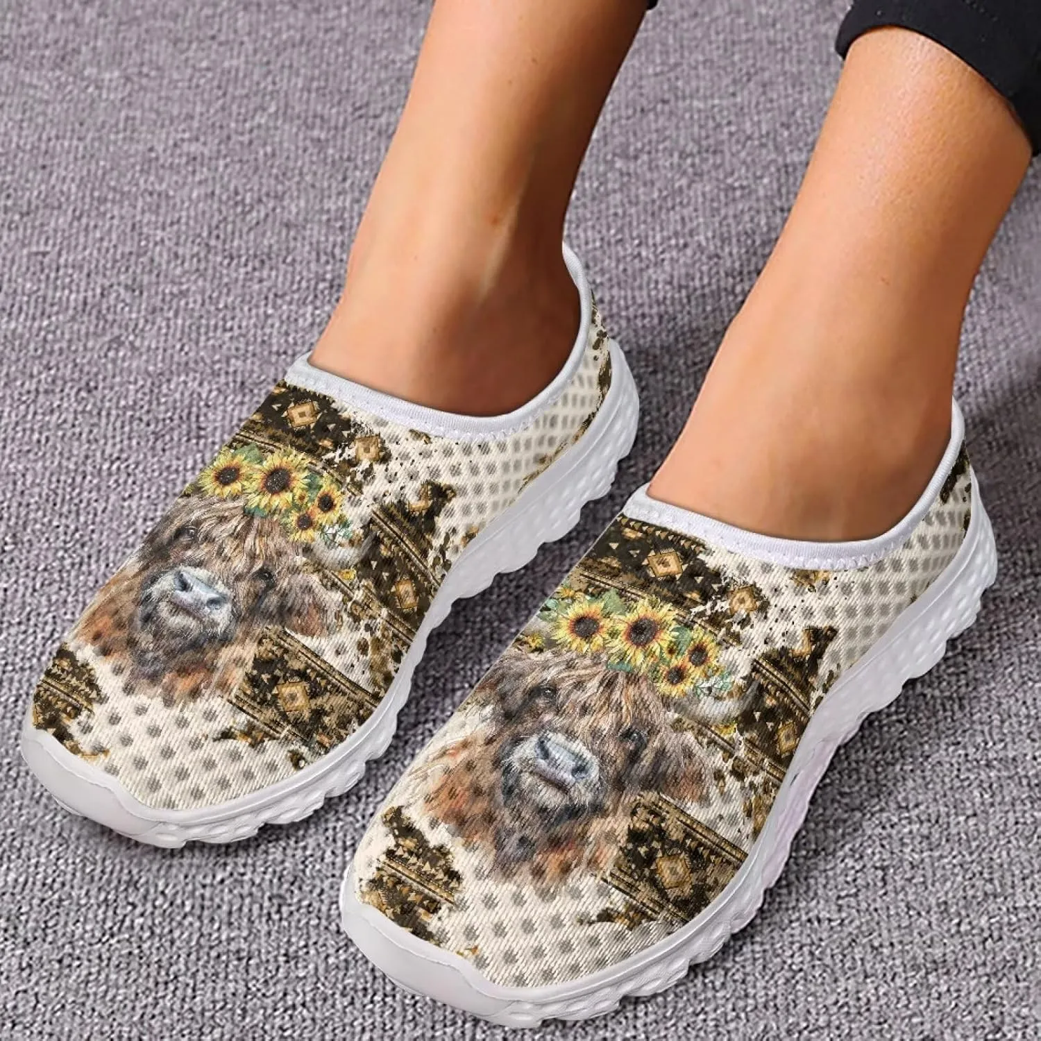 KEIAHUAN Women Running Shoes Casual Fashion Tennis Athletic Sneakers Breathable Knit Walking Sneaker