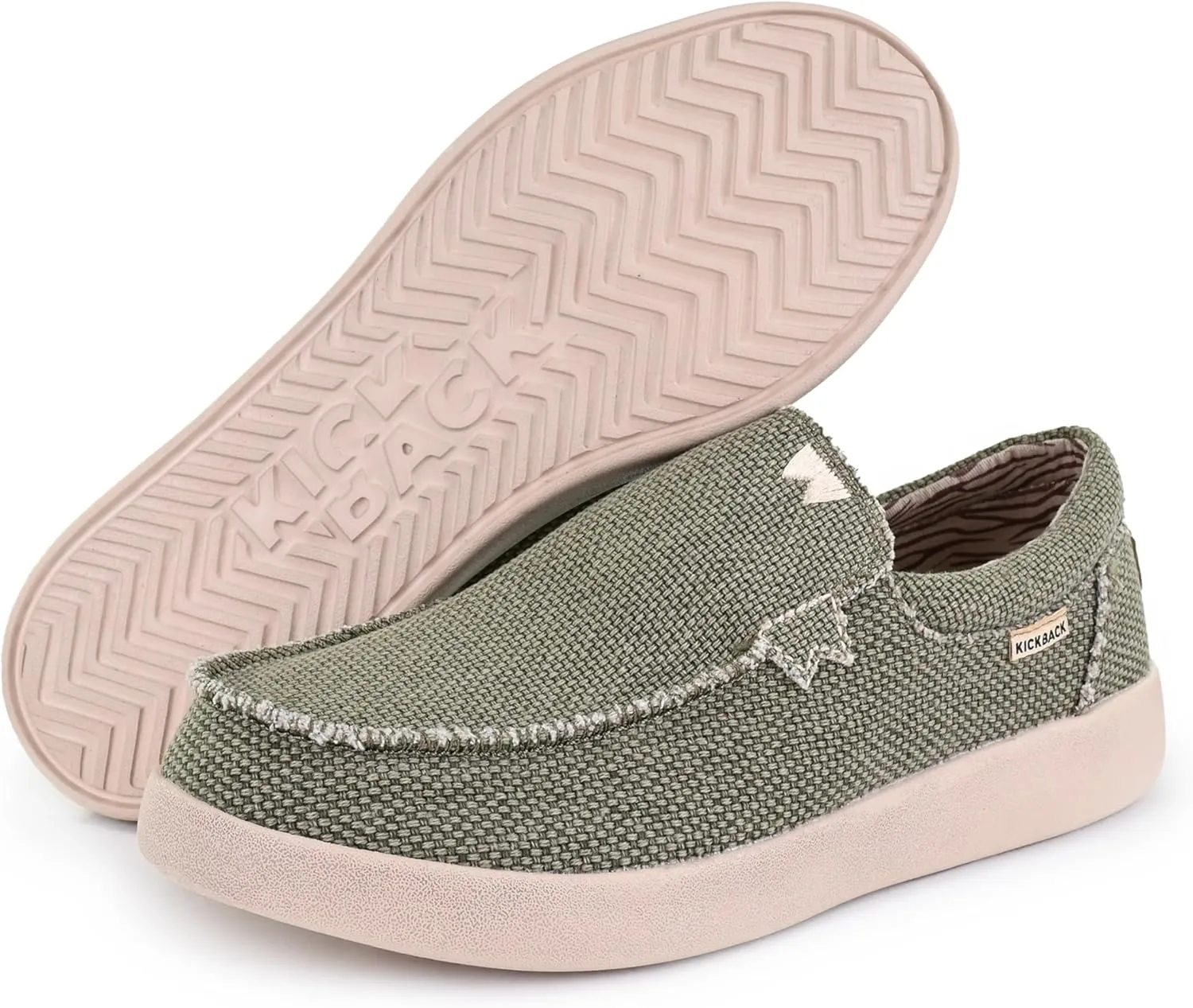 Kickback Don Juan - Mens Slip On Loafers - Lightweight Canvas Slip in Shoes - Mens Loafers - Slip on Summer Shoes - Designed with a Lower Volume to Fit a Slimmer Foot