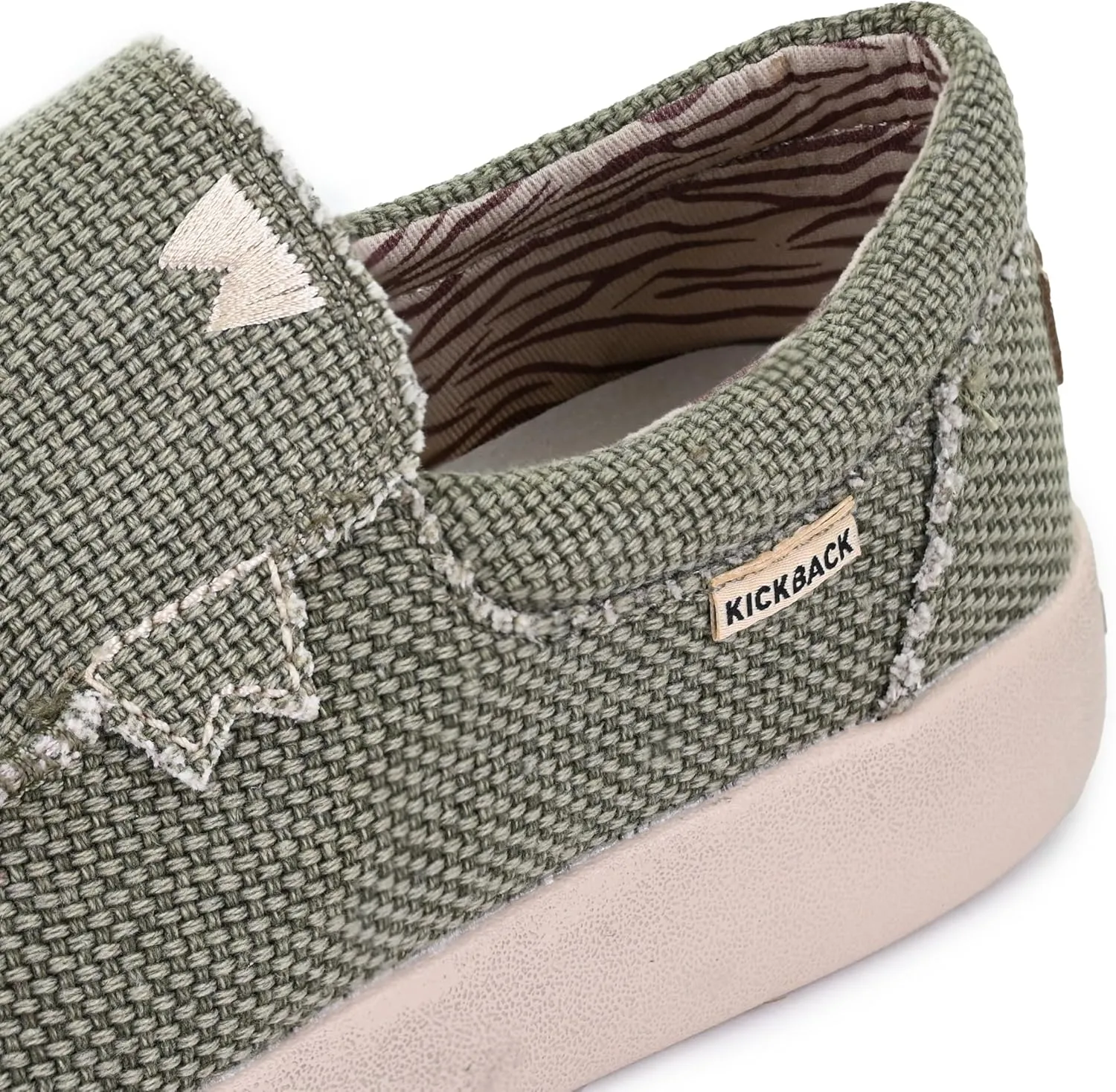 Kickback Don Juan - Mens Slip On Loafers - Lightweight Canvas Slip in Shoes - Mens Loafers - Slip on Summer Shoes - Designed with a Lower Volume to Fit a Slimmer Foot