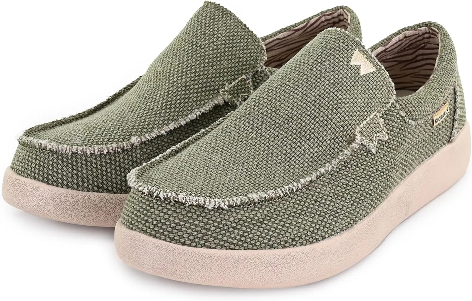 Kickback Don Juan - Mens Slip On Loafers - Lightweight Canvas Slip in Shoes - Mens Loafers - Slip on Summer Shoes - Designed with a Lower Volume to Fit a Slimmer Foot