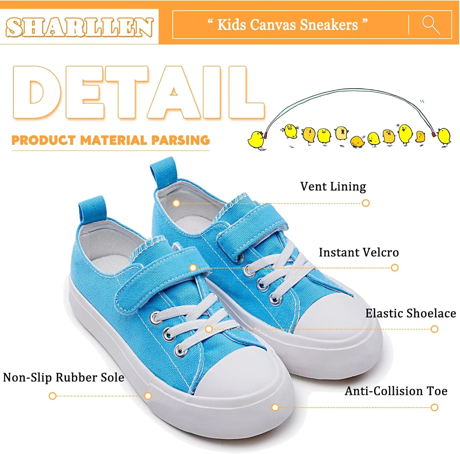 Kids Canvas Sneakers for Boys Girls Lace-up Canvas Shoes Low Top Toddler Walking Shoes Casual Lightweight Adjustable Strap Big Kid Running Sneakers