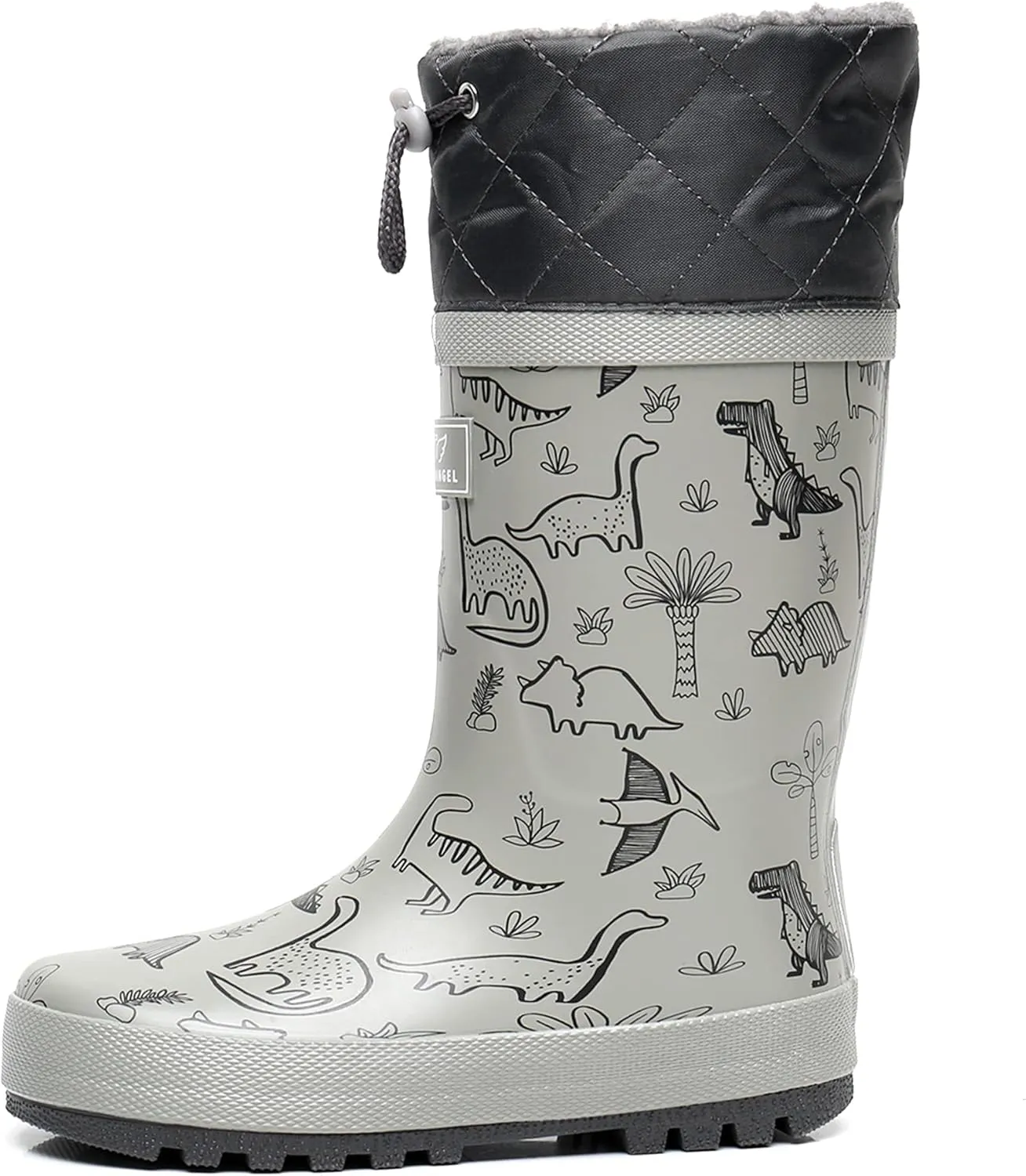 Kids Rain Boots for Girls and Boys with Fur Lining, Waterproof Warm Winter Rubber Rain and Snow Boots-with Fun Printed & Colors for Toddlers and Kids