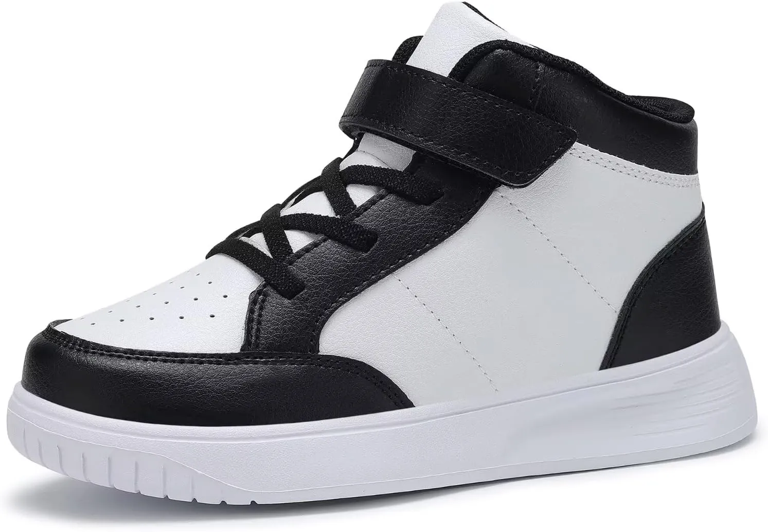 Kids Sneakers Boys Running Shoes Girls High Top Casual Lightweight Classic Adjustable Strap Sneakers