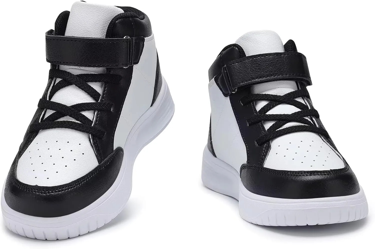 Kids Sneakers Boys Running Shoes Girls High Top Casual Lightweight Classic Adjustable Strap Sneakers