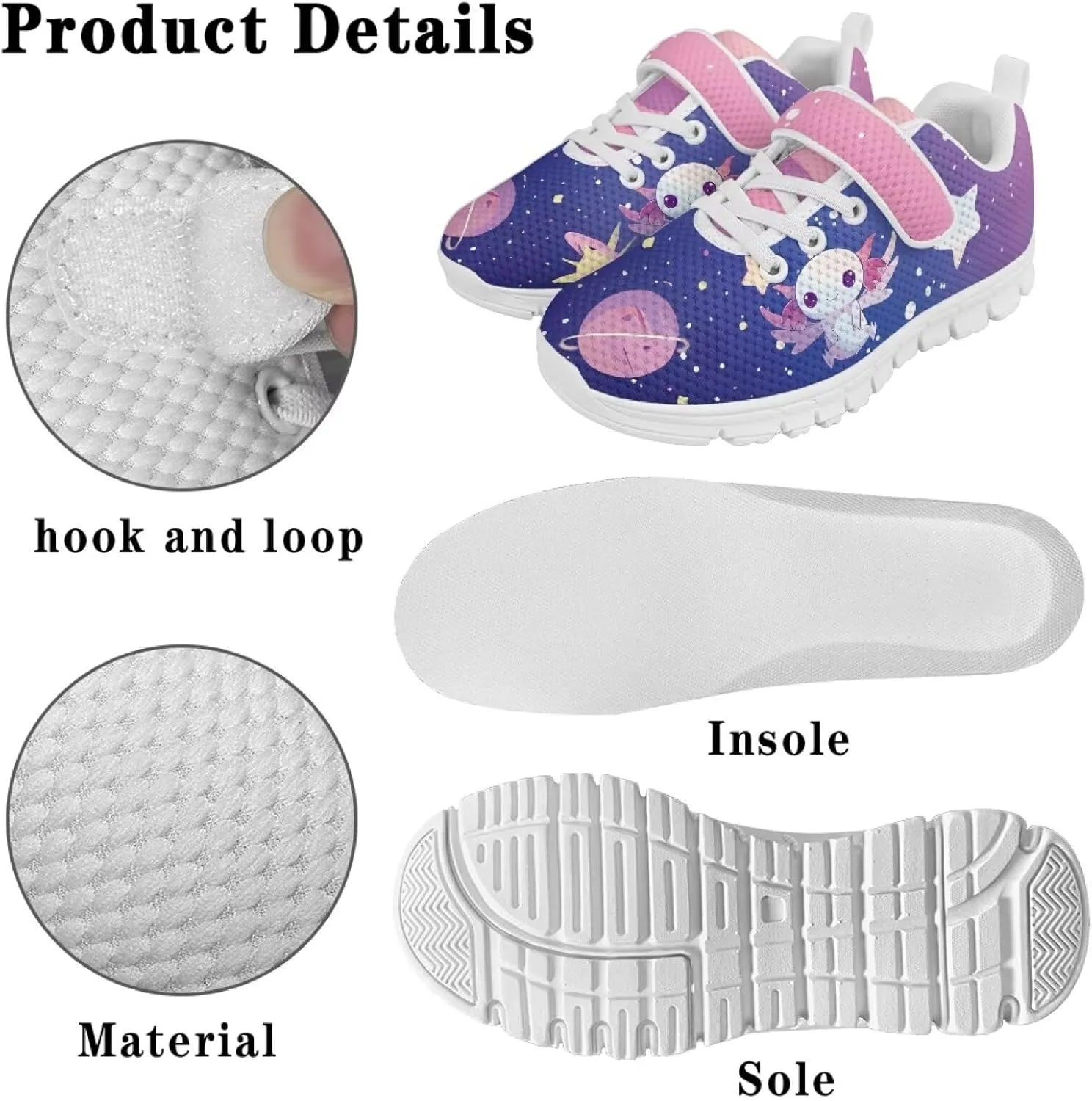 Kids Spring Casual Sneakers Size 11 to 15,Boys Cartoon Single Buckle Jogging Shoes Girls Uniform-Dress Shoes