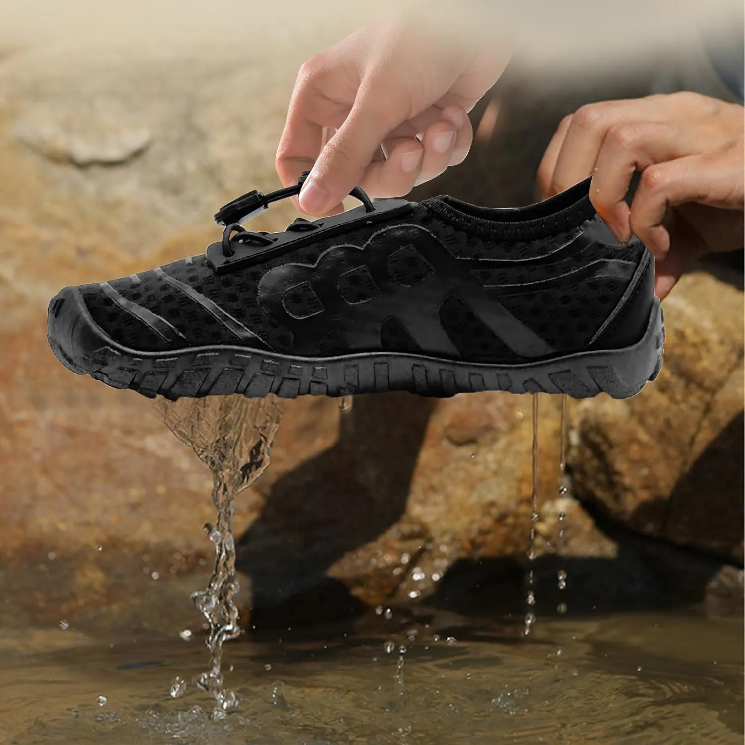 Kids Water Shoes Boys Girls Quick Dry Wide Barefoot Aqua Sneakers Breathable Beach Swim Shoes for Hiking Diving Boating Outdoor Water Sports