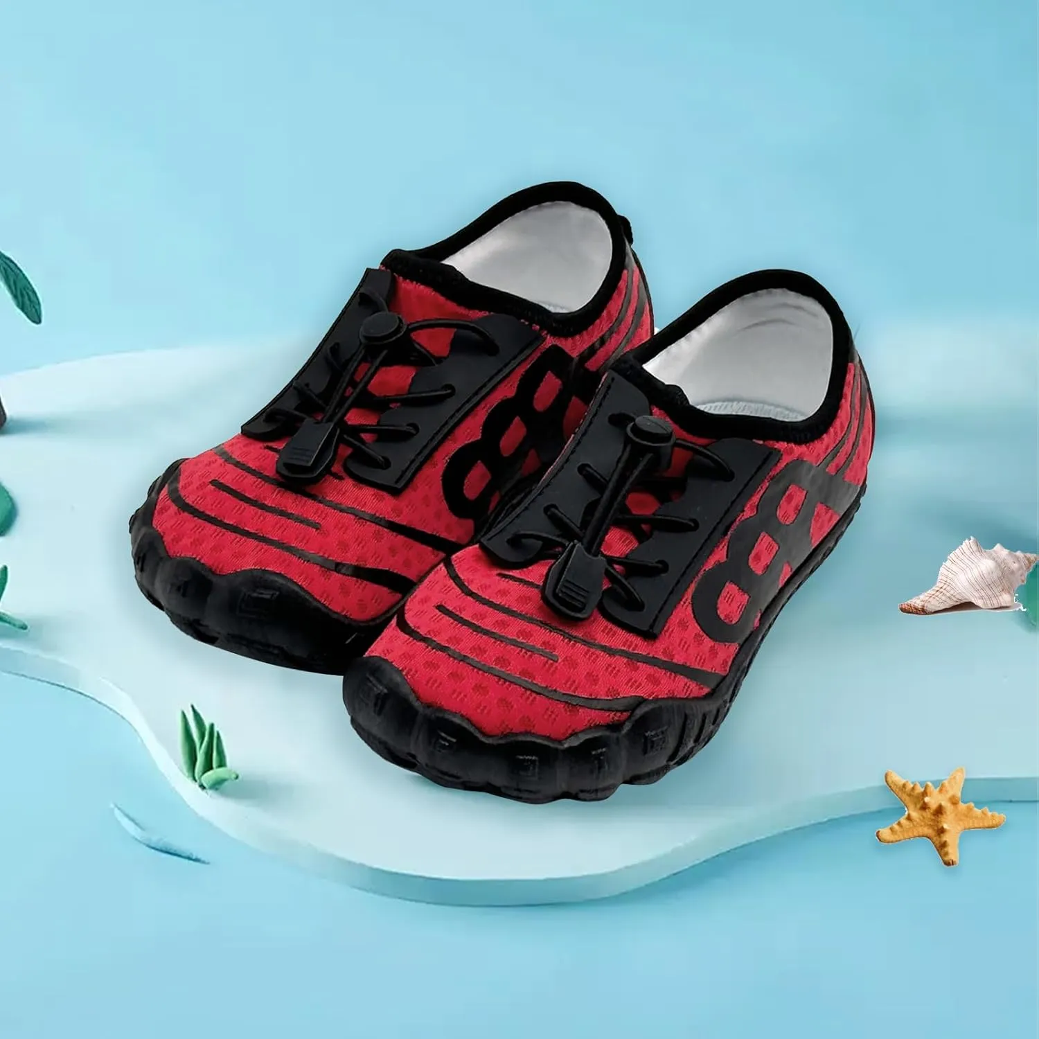 Kids Water Shoes Boys Girls Quick Dry Wide Barefoot Aqua Sneakers Breathable Beach Swim Shoes for Hiking Diving Boating Outdoor Water Sports